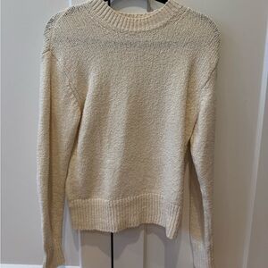 Vince Mock-Neck Cozy Cream Women's Sweater